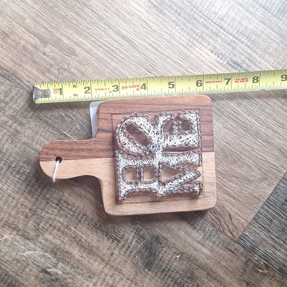 Handmade "HOME" String/Nail Art on Wood Paddle - Picture 4 of 5